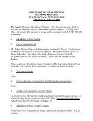 SLCC Board of Trustees Meeting Minutes, June 25, 2009 - St. Louis ...