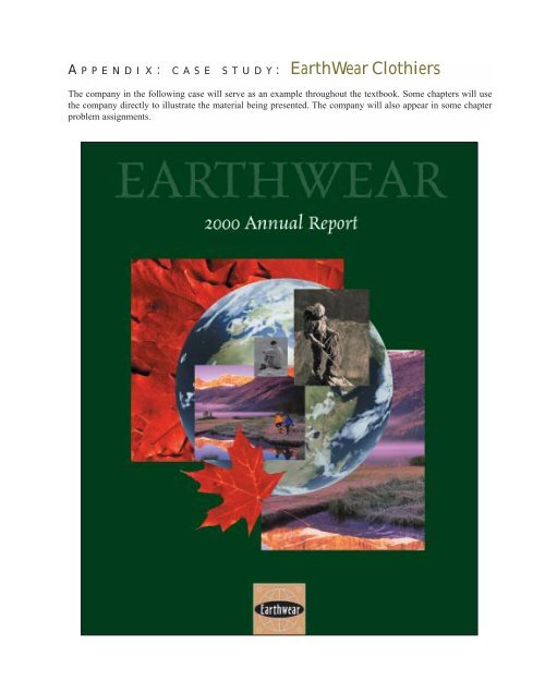 : EarthWear Clothiers - McGraw-Hill Ryerson