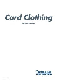 Kimyasal tarak Nonwovens - Trützschler Card Clothing GmbH