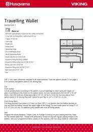 Print PDF with the instructions - Husqvarna Viking