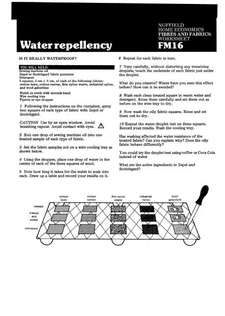 worksheet and assessment card masters - National STEM Centre