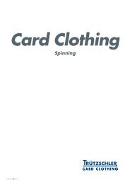 Carda para fibras químicas Spinning - Trützschler Card Clothing ...