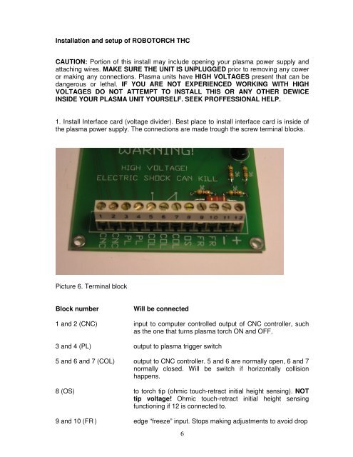 THC-A2 Automatic Torch Height Control for Mechanized Plasma ...