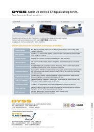 DYSS Apollo UV series & X7 digital cutting series..