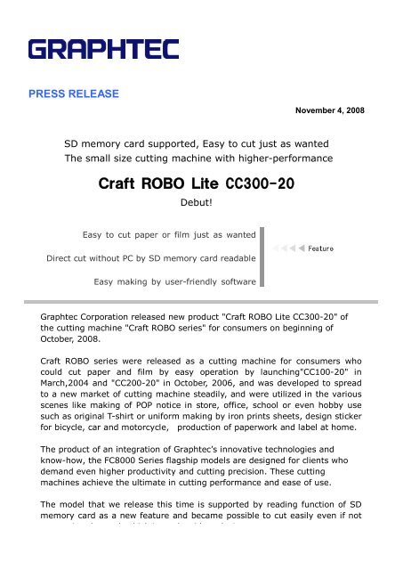 CRAFT ROBO LITE CC300-20 DRIVER FOR WINDOWS 10