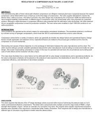 RESOLUTION OF A COMPRESSOR VALVE ... - Dresser-Rand