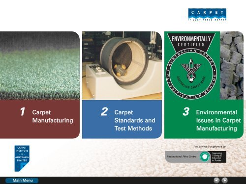 Carpet Manufacturing Carpet Standards and Test Methods ...