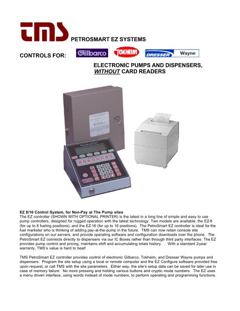 Petrosmart Ez Systems Controls For Triangle Microsystems Inc