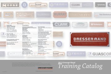 2013 Product Training Schedule PDF - Dresser-Rand