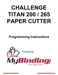 CHALLENGE TITAN 200 / 265 PAPER CUTTER