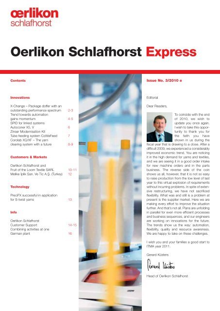 Oerlikon Schlafhorst Express - Oerlikon Schlafhorst - Oerlikon Textile