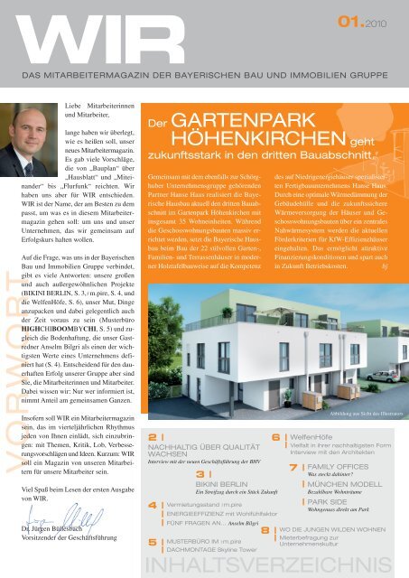 Mitarbeitermagazin Bayerische Bau und Immobilien Gruppe