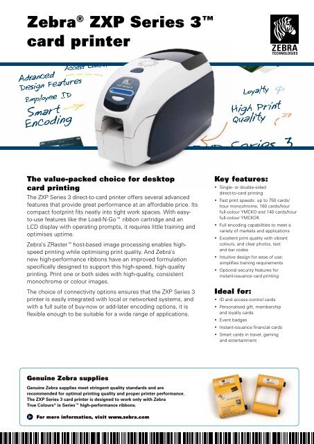 Zebra® ZXP Series 3™ card printer - YouCard Kartensysteme GmbH