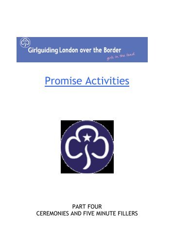 Promise Activities Ceremonies And Fillers - London over the Border ...