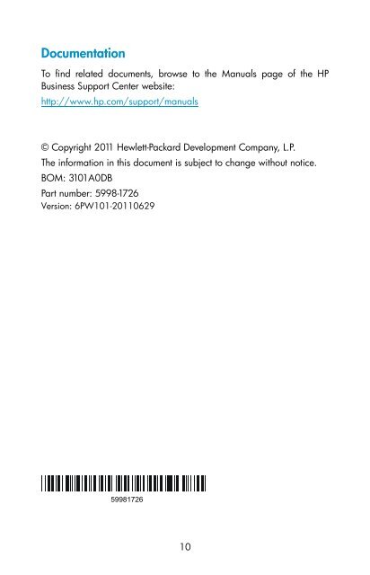 HP CX4 & XFP Interface Cards User Guide - HP Business Support ...