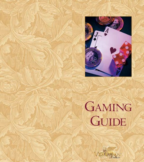 gaming guide brochure - Venetian