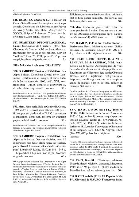 Catalogue 209 Alpinisme - Tourisme - Harteveld Rare Books Ltd.