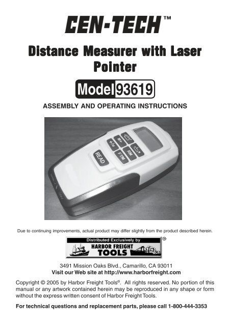 93619 Distance Measure - Harbor Freight Tools