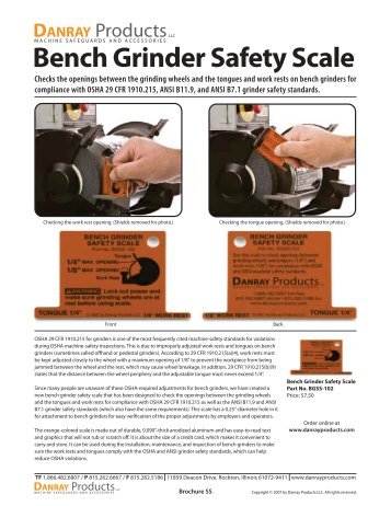 Bench Grinder Safety Scale Brochure - Lovegreen Industrial Services