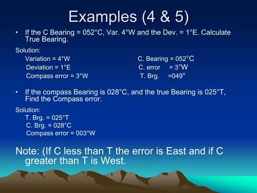 The Compass Errors