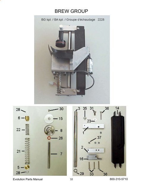 Franke Evolution Parts Manual - Laniel