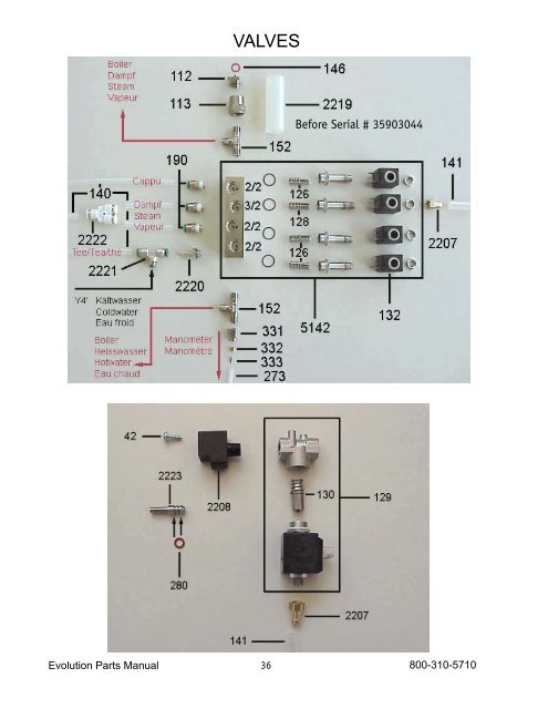 Franke Evolution Parts Manual - Laniel