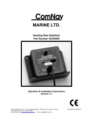 Heading Rate Stabilizer Installation & Operation Manual - ComNav