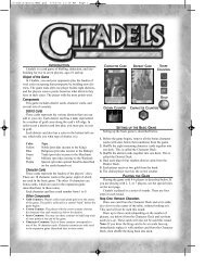 Citadels is a card game of bluffing, deduction, and ... - Gamingcorner