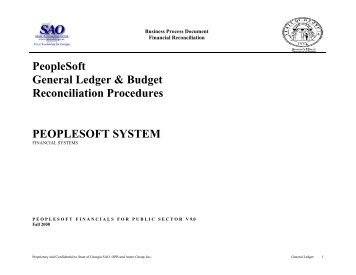 PeopleSoft General Ledger & Budget Reconciliation Procedures ...