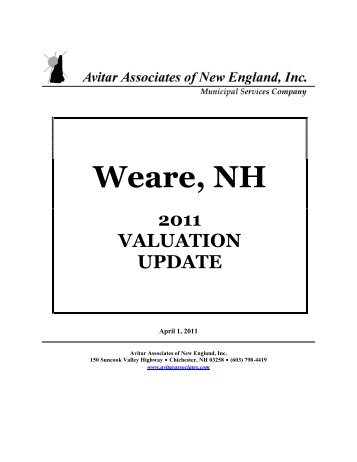 2011 Valuation Update Manual - Town of Weare - NH.gov