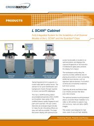 L SCAN® Cabinet - Cross Match Technologies