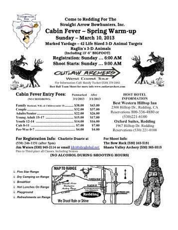 Cabin Fever – Spring Warm-up - CBH/SAA