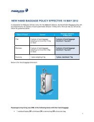 Baggage Information - Malaysia Airlines