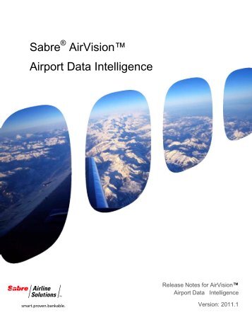Sabre AirVision™ Airport Data Intelligence - ADI