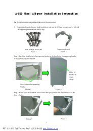 A-860 Wheel Aligner installation instruction