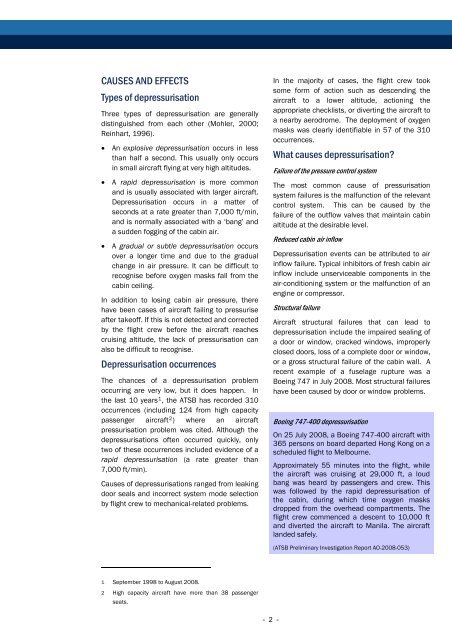 Staying safe during an aircraft depressurisation - SKYbrary