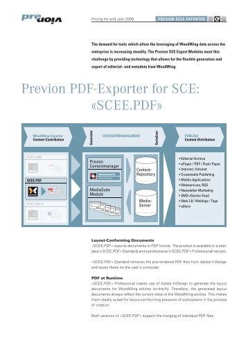 Previon PDF-Exporter for SCE: «SCEE.PDF» - Previon AG