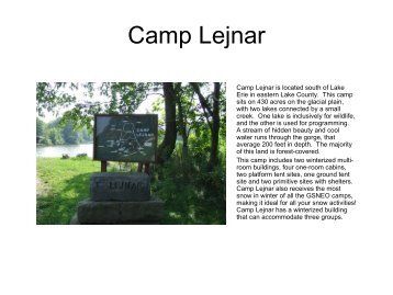 Camp Lejnar - Girl Scouts of Strongsville