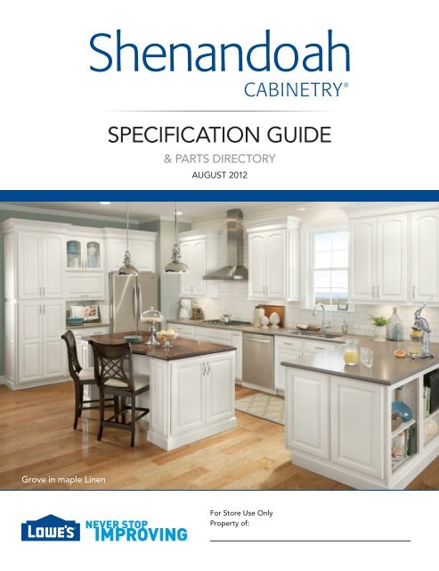 Full Specification Guide Shenandoah Cabinetry