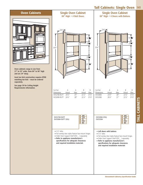 full specification guide - Shenandoah Cabinetry
