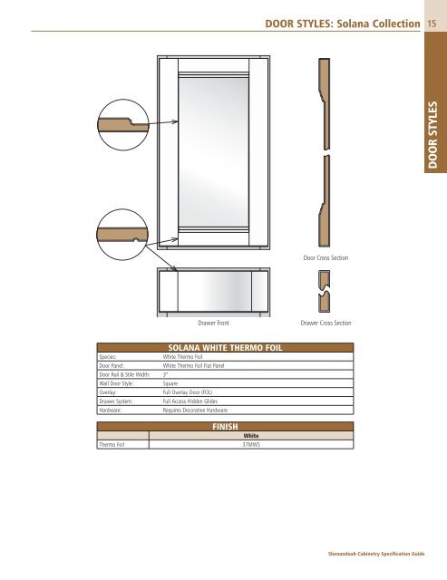 full specification guide - Shenandoah Cabinetry