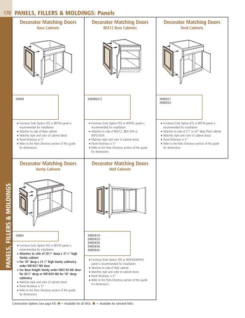 full specification guide - Shenandoah Cabinetry