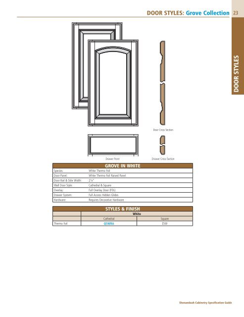 full specification guide - Shenandoah Cabinetry