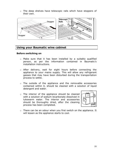 BWC455BGL Built-in wine cabinet - Baumatic