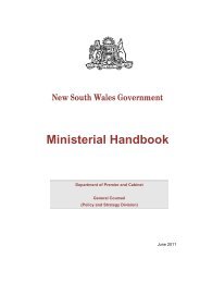 Ministerial Handbook - NSW Department of Premier and Cabinet ...