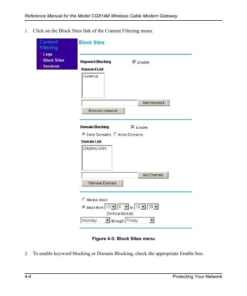 Reference Manual for the Model CG814M Wireless Cable ... - netgear