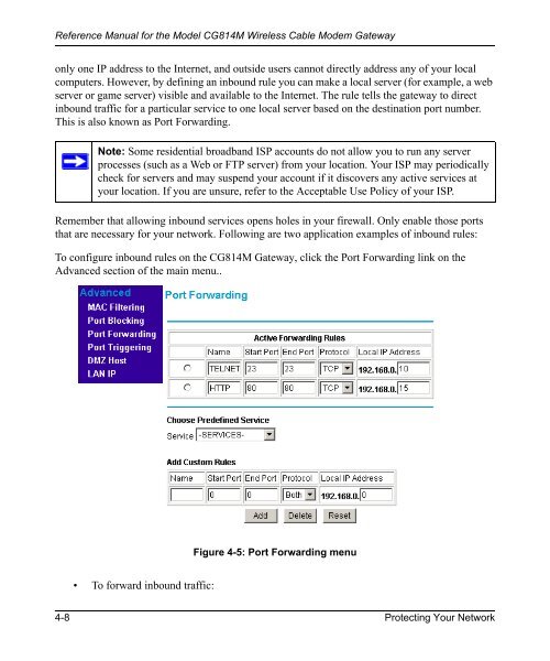 Reference Manual for the Model CG814M Wireless Cable ... - netgear