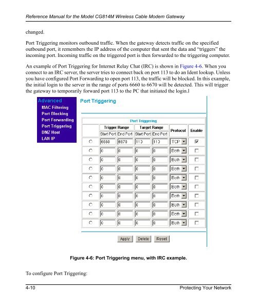 Reference Manual for the Model CG814M Wireless Cable ... - netgear