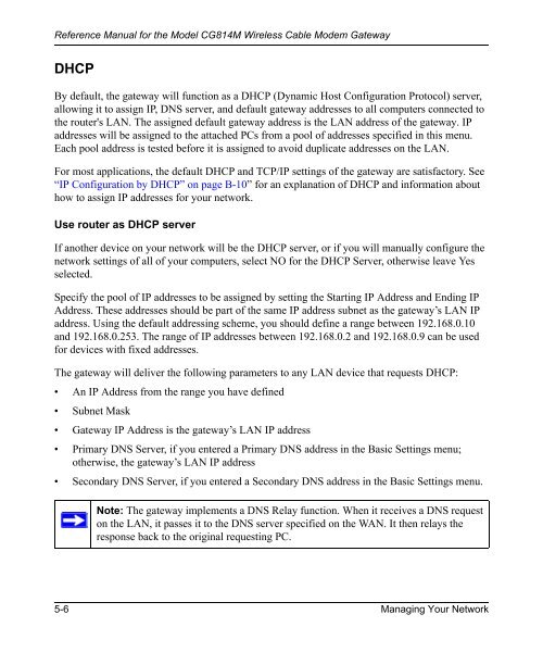 Reference Manual for the Model CG814M Wireless Cable ... - netgear