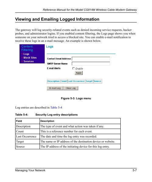 Reference Manual for the Model CG814M Wireless Cable ... - netgear